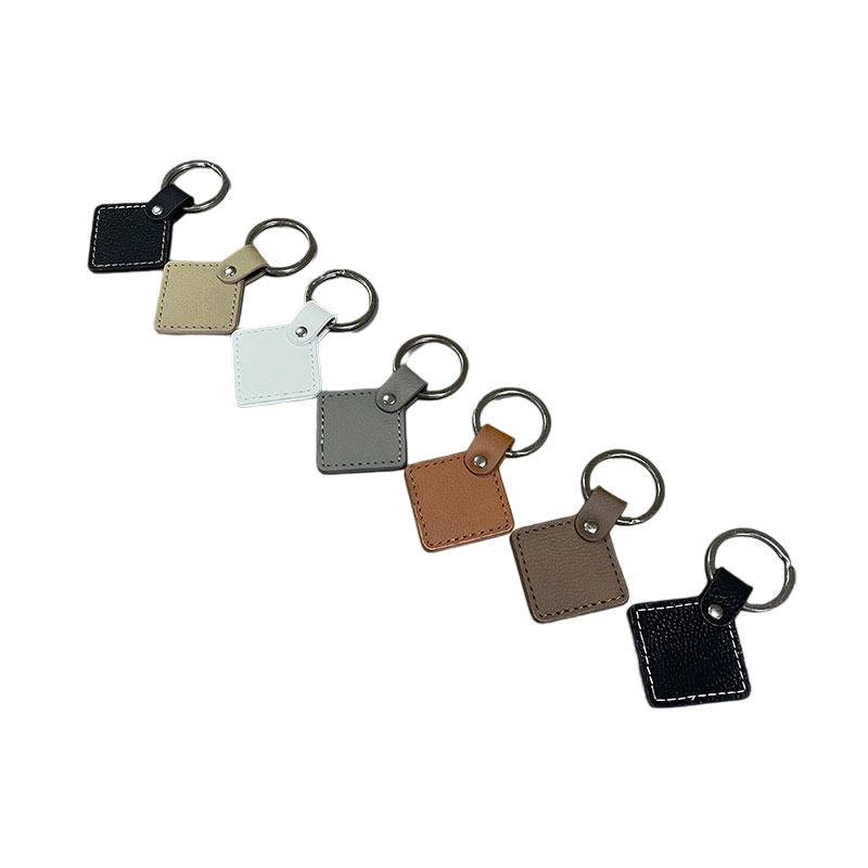 Laserable Leatherette Quadratus Keychains cum Oiled Edge