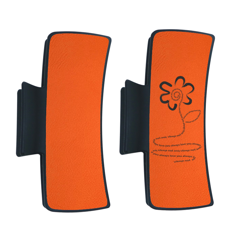 Laserable Leatherette Hair Clip Laserable Leatherette Hair Clip