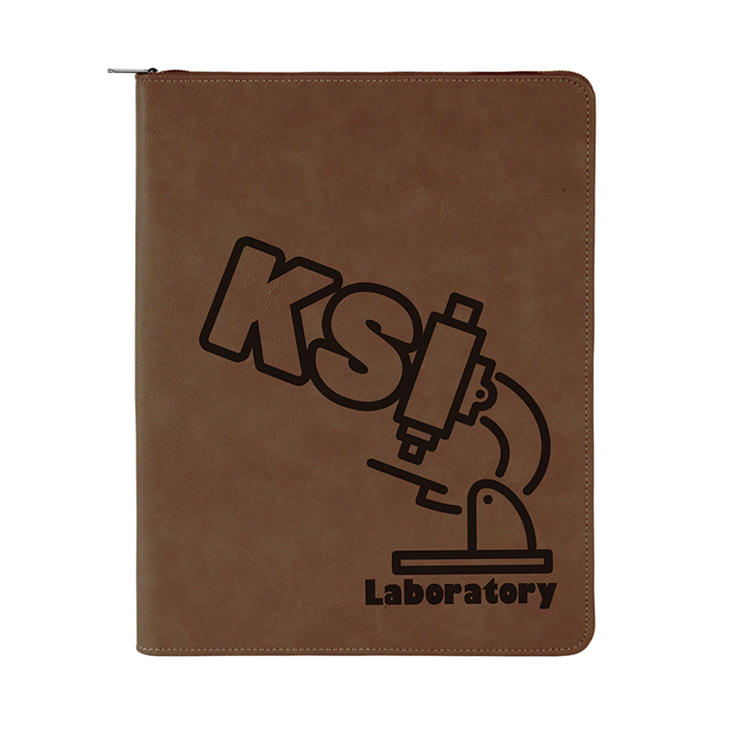 9 1/2' 12' Leatherette Portfolio with zipper