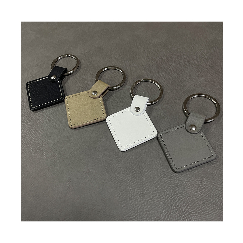 Laserable Leatherette Quadratus Keychains cum Oiled Edge