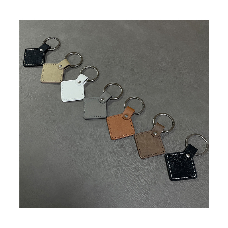 Laserable Leatherette Quadratus Keychains cum Oiled Edge