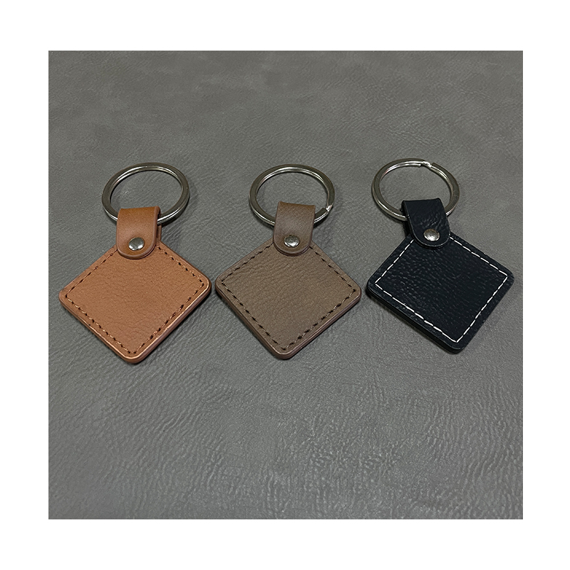 Laserable Leatherette Quadratus Keychains cum Oiled Edge