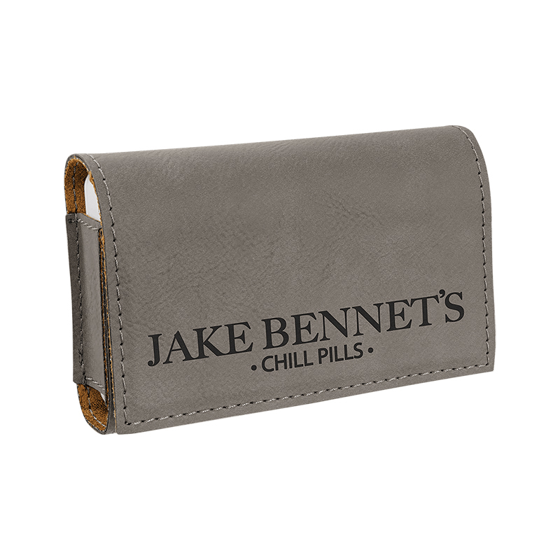 9 3/4' x 2 1/2' Laserable Leatherette Pill Box 9 3/4' x 2 1/2' Laserable Leatherette Pill Box