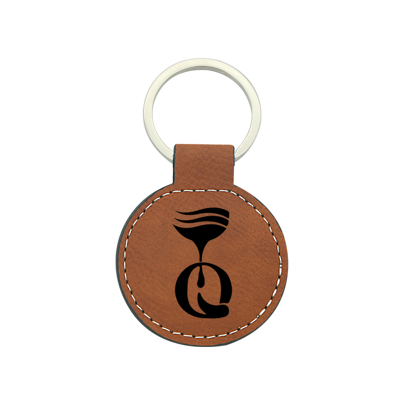 Laserable Leatherette circa Keychain