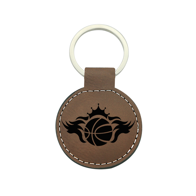Laserable Leatherette circa Keychain