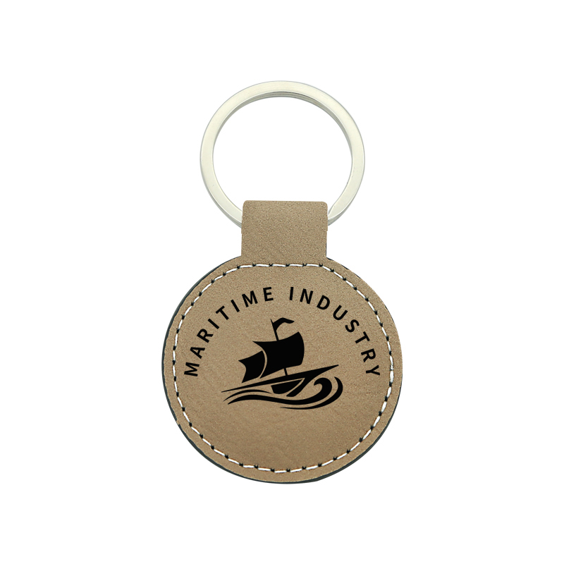 Laserable Leatherette circa Keychain