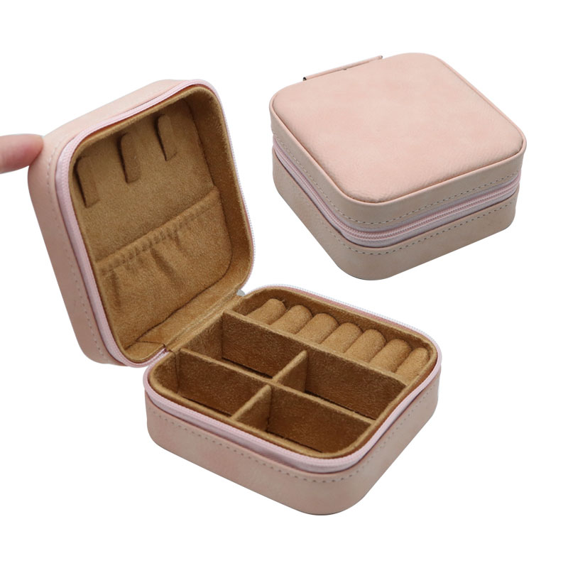 4/4 Laserable Leatherette Travel Jewelry Box with Black Lining 4/4 Laserable Leatherette Travel Jewelry Box with Black Lining