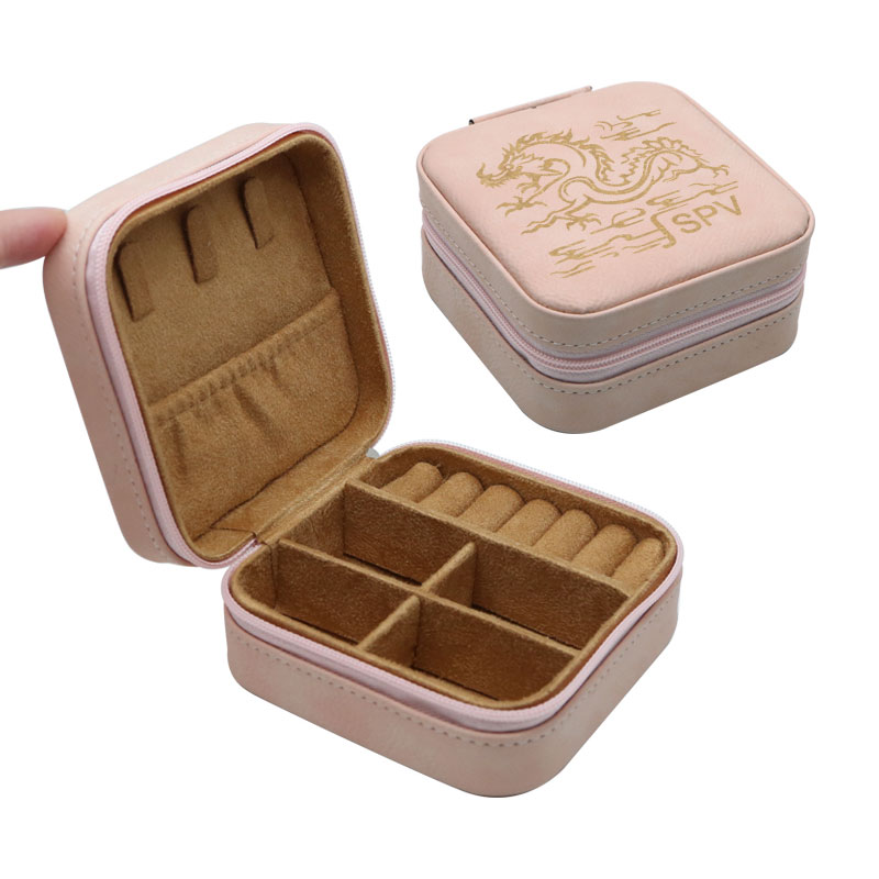 4/4 Laserable Leatherette Travel Jewelry Box with Black Lining 4/4 Laserable Leatherette Travel Jewelry Box with Black Lining