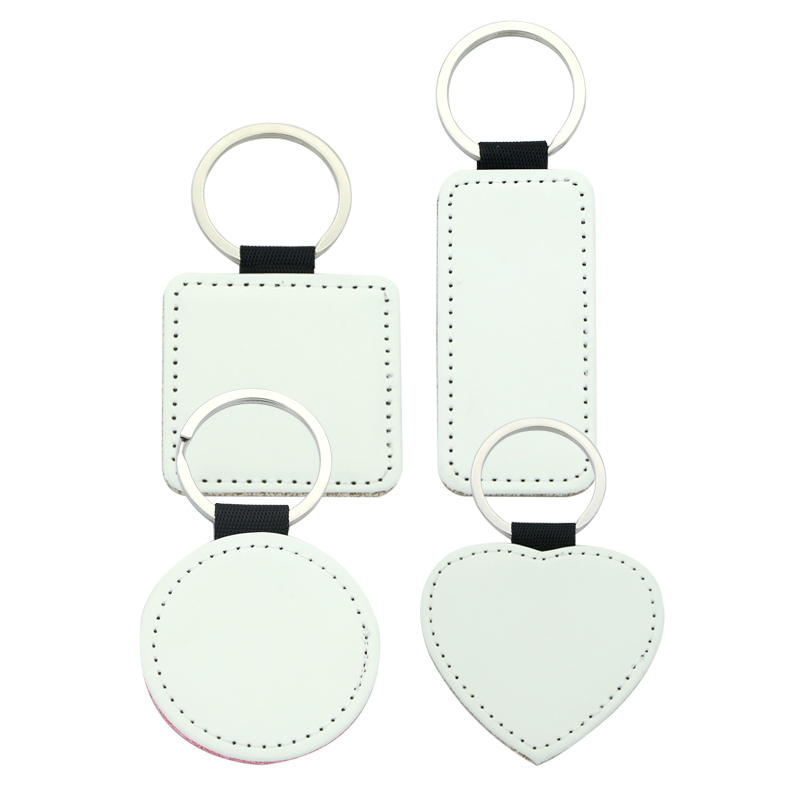 Sublimatio Glittering Leatherette Keychain circum - Single Sided Printing