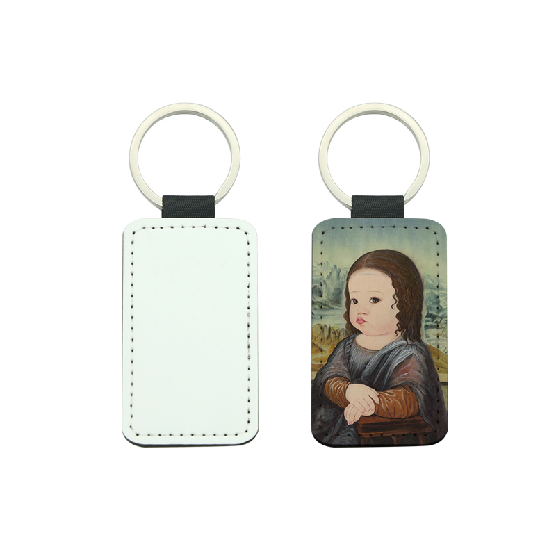 Sublimationis PU Leather Rectangle Keyring - Single Sided Edition