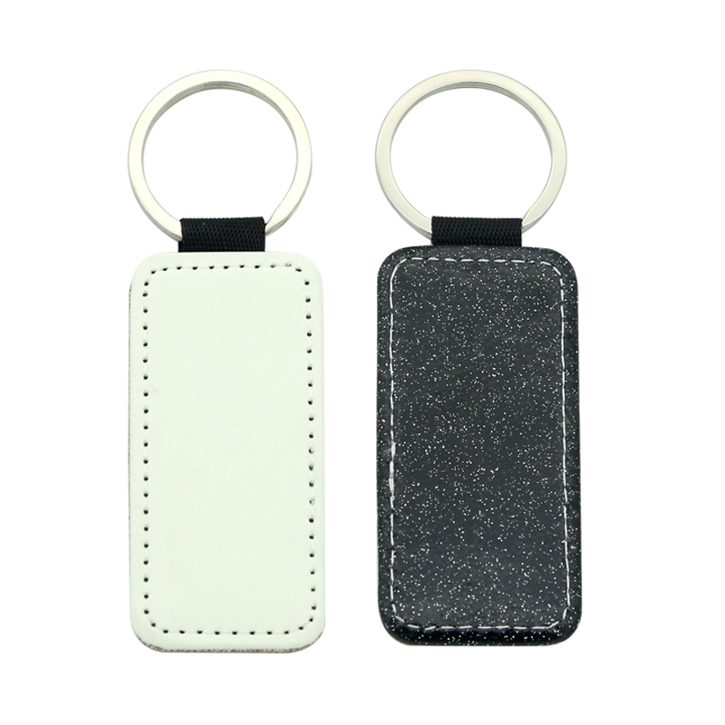 Sublimatione rutilans Leatherette Rectangulum Keychain - Single Sided Edition