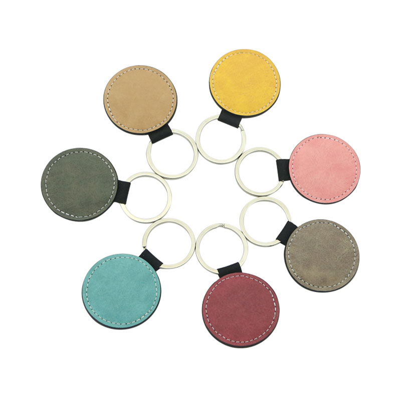 Sublimatione PU Leather Round Keyring - Single Sided Edition