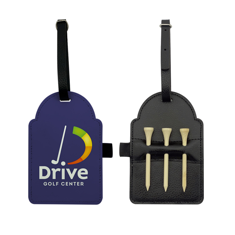 Sublimatio Leatherette Golf Bag Tag cum III Wooden Tees