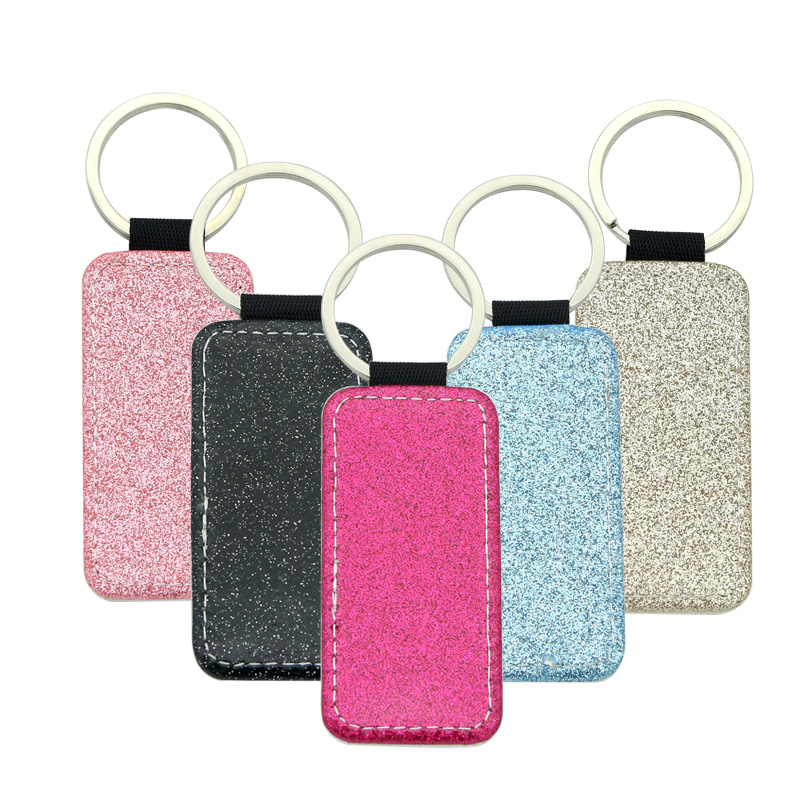 Sublimatione rutilans Leatherette Rectangulum Keychain - Single Sided Edition