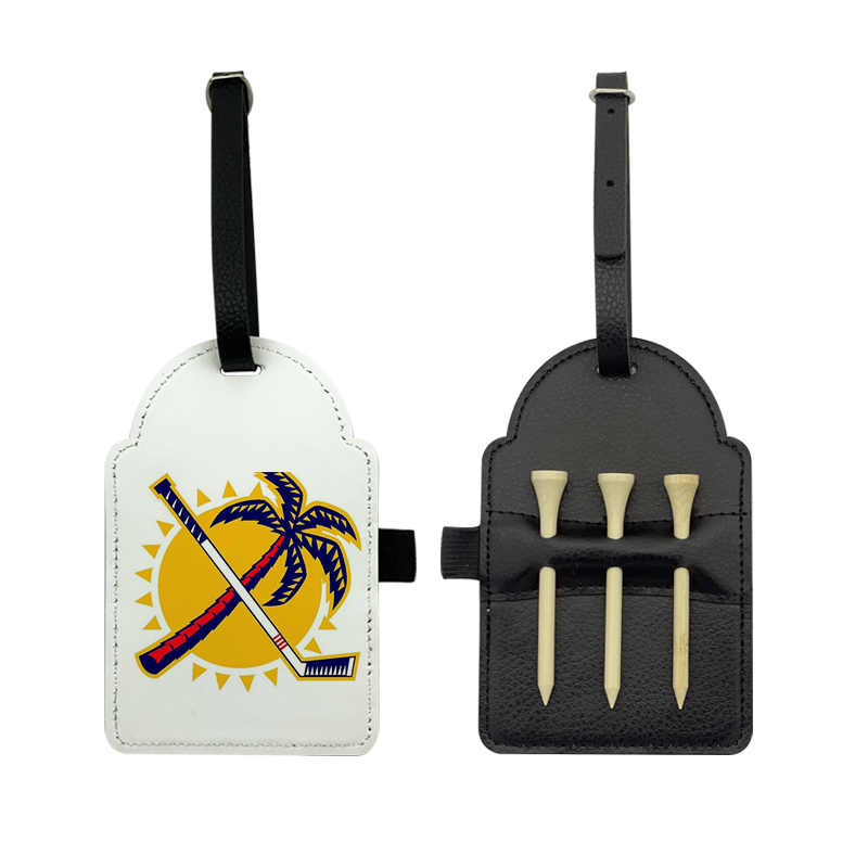 Sublimatio Leatherette Golf Bag Tag cum III Wooden Tees