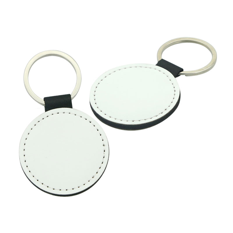 Sublimatione PU Leather Round Keyring - Single Sided Edition