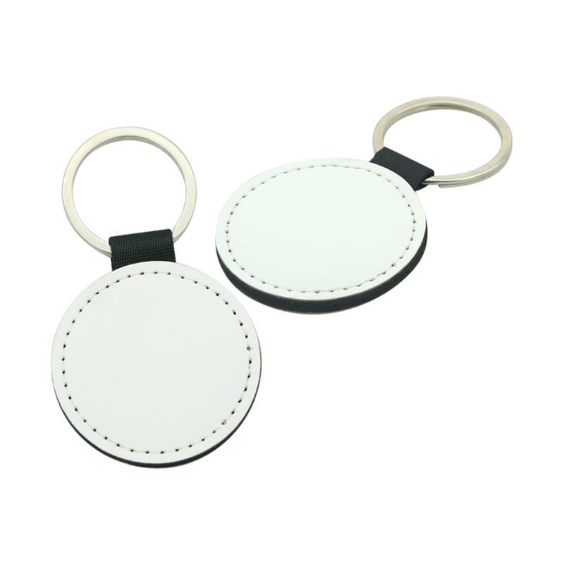 Sublimationis Pu Leather Round Keyring - Double Sided Edition