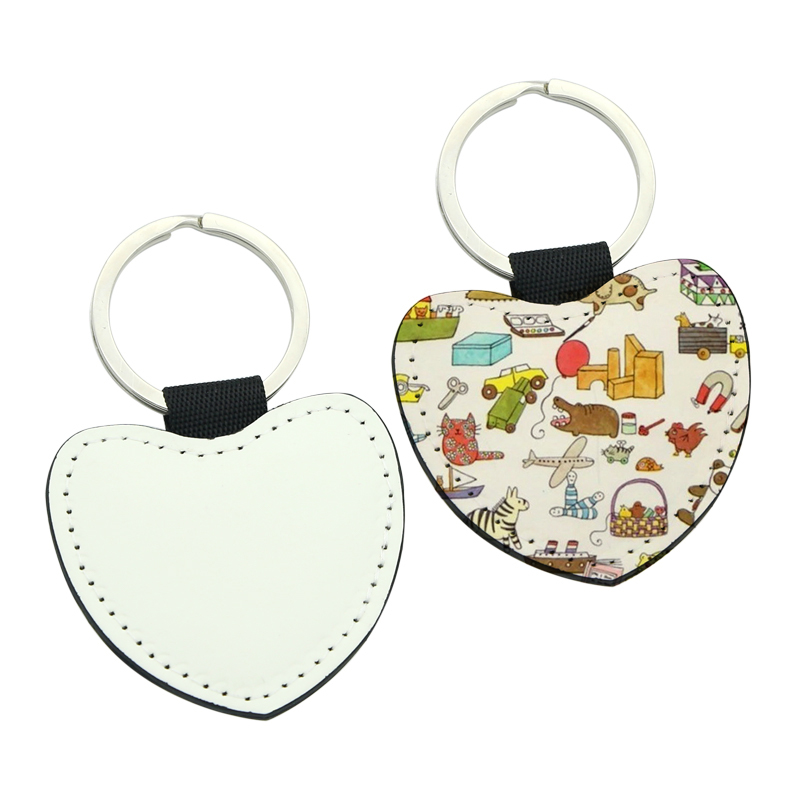 Sublimationis PU Leather Cordis Keyring - Double Sided Printing