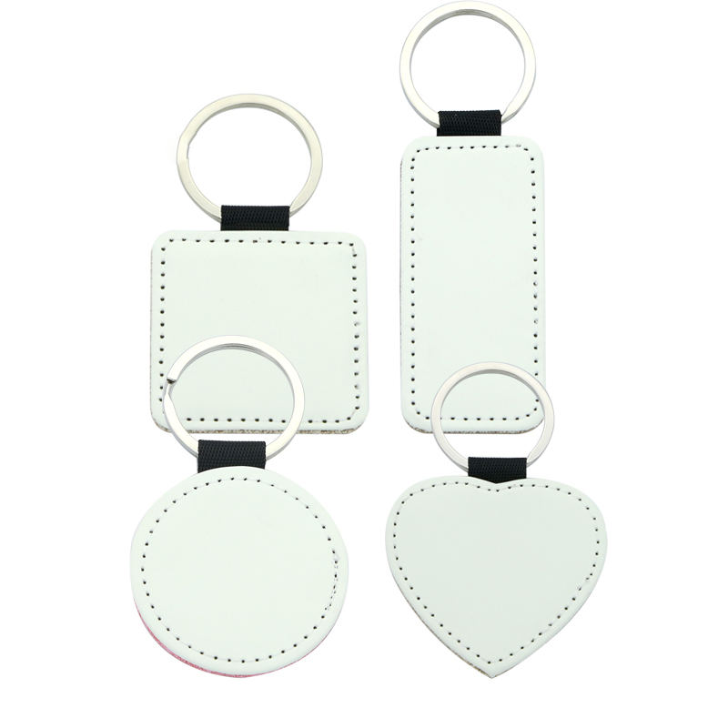 Sublimatione rutilans Leatherette Rectangulum Keychain - Single Sided Edition