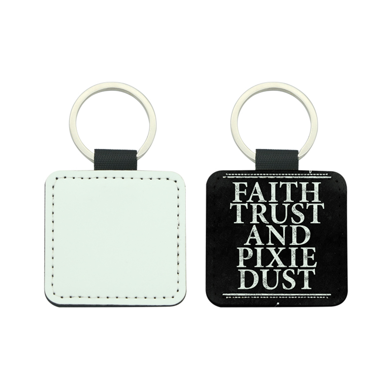 Sublimationis PU Leather Square Keyring - Single Sided Edition