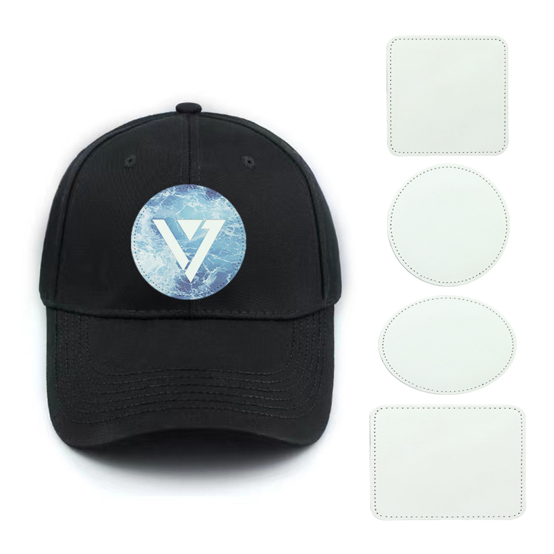 2 1/2' x 2 1/2' Square Sublimation Leatherette Patches with Adhesive