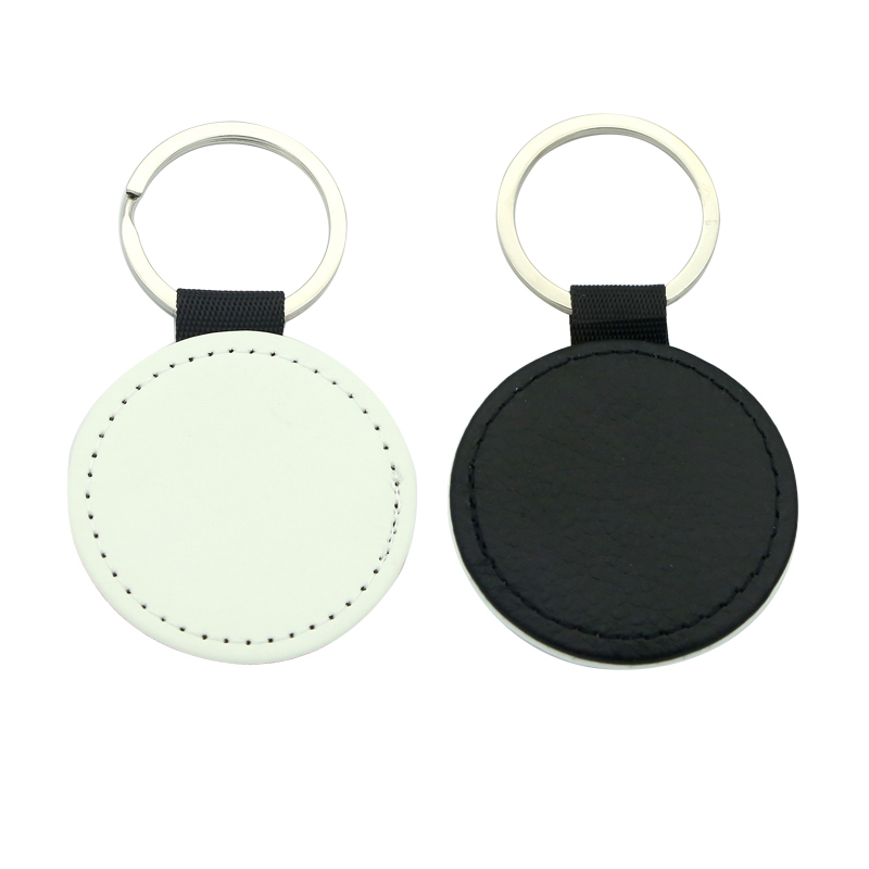 Sublimatione PU Leather Round Keyring - Single Sided Edition