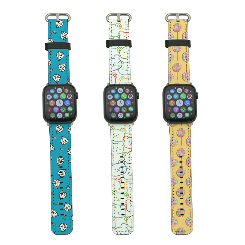 Sublimatio PU Leather Apple iWatch Band pro Series 4/5-44mm
