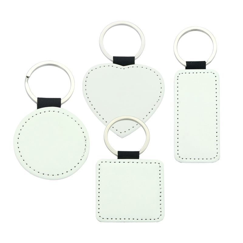 Sublimatione PU Leather Round Keyring - Single Sided Edition