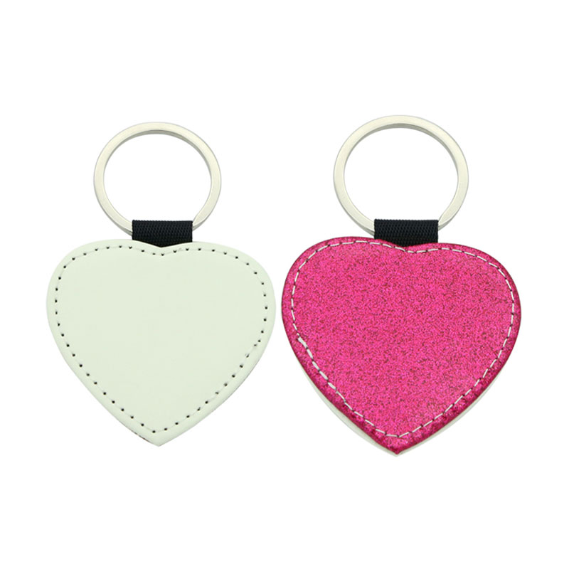 Sublimationis corusco Leatherette Keychain Cordis - Single Sided Printing
