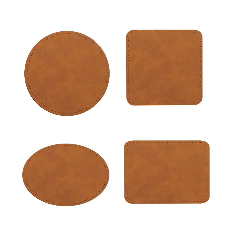 3' x 2' Oval Sublimation Leatherette Patches with Adhesive