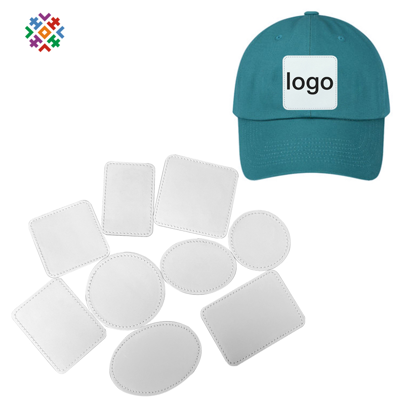 2 1/2' x 2 1/2' Square Sublimation Leatherette Patches with Adhesive