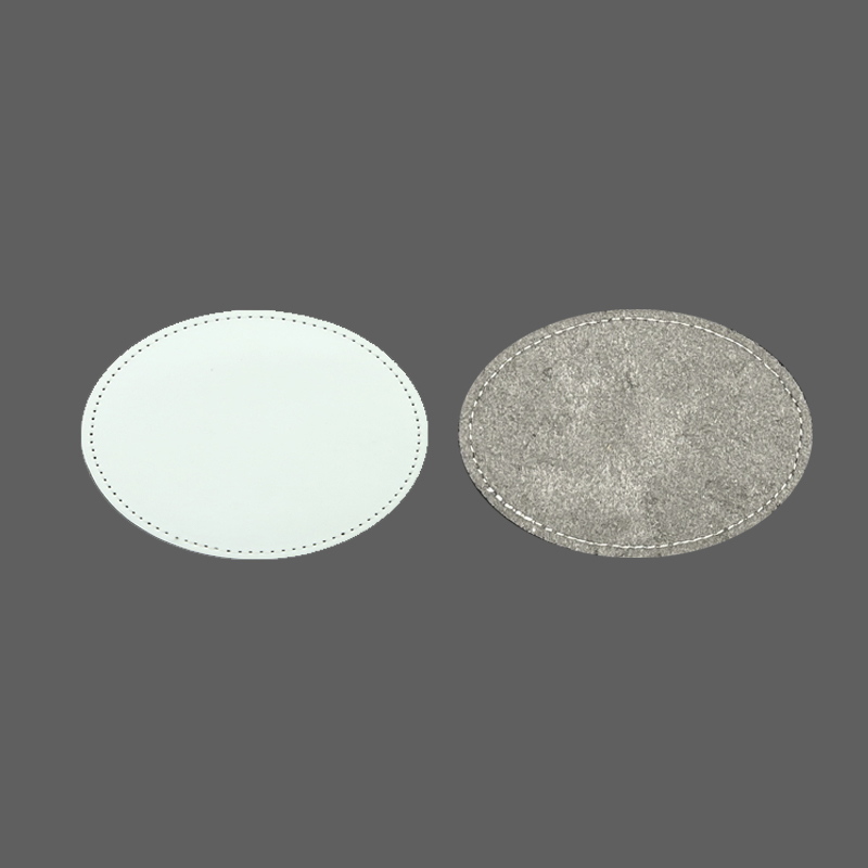 3' x 2' Oval Sublimation Leatherette Patches with Adhesive