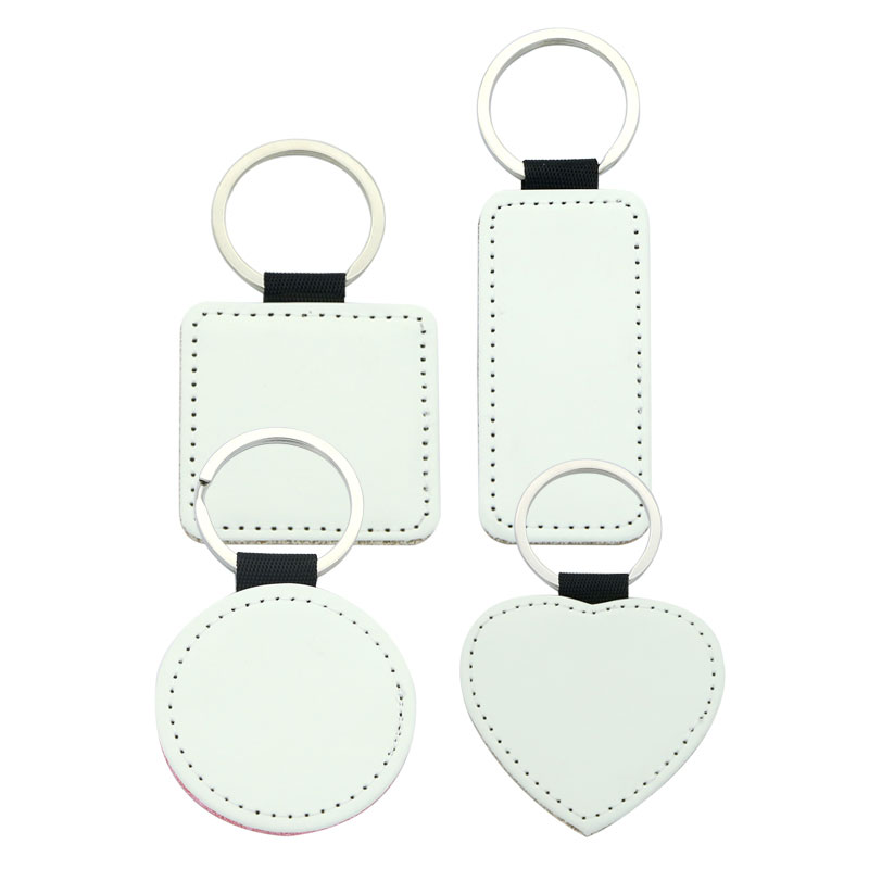 Sublimatione Glittering Leatherette Square Keychain - Single Sided Edition