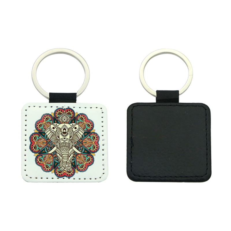 Sublimationis PU Leather Square Keyring - Single Sided Edition