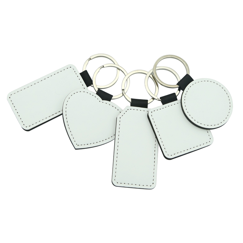Sublimation PU Leather Square Keyring - Double Sided Printing