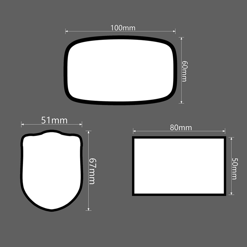 2 1/2' x 2 1/2' Square Sublimation Leatherette Patches with Adhesive