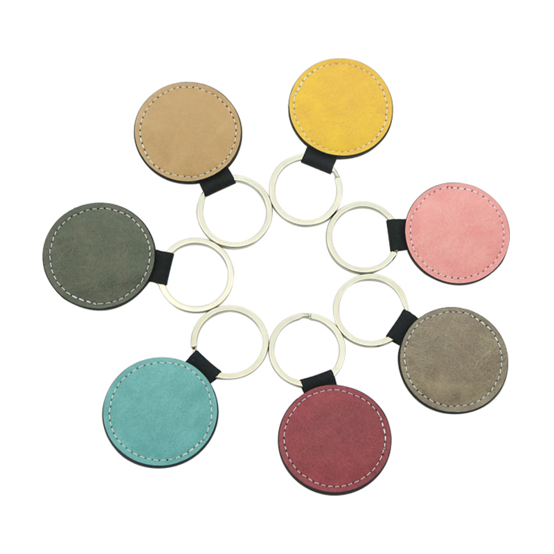 Sublimationis Pu Leather Round Keyring - Double Sided Edition