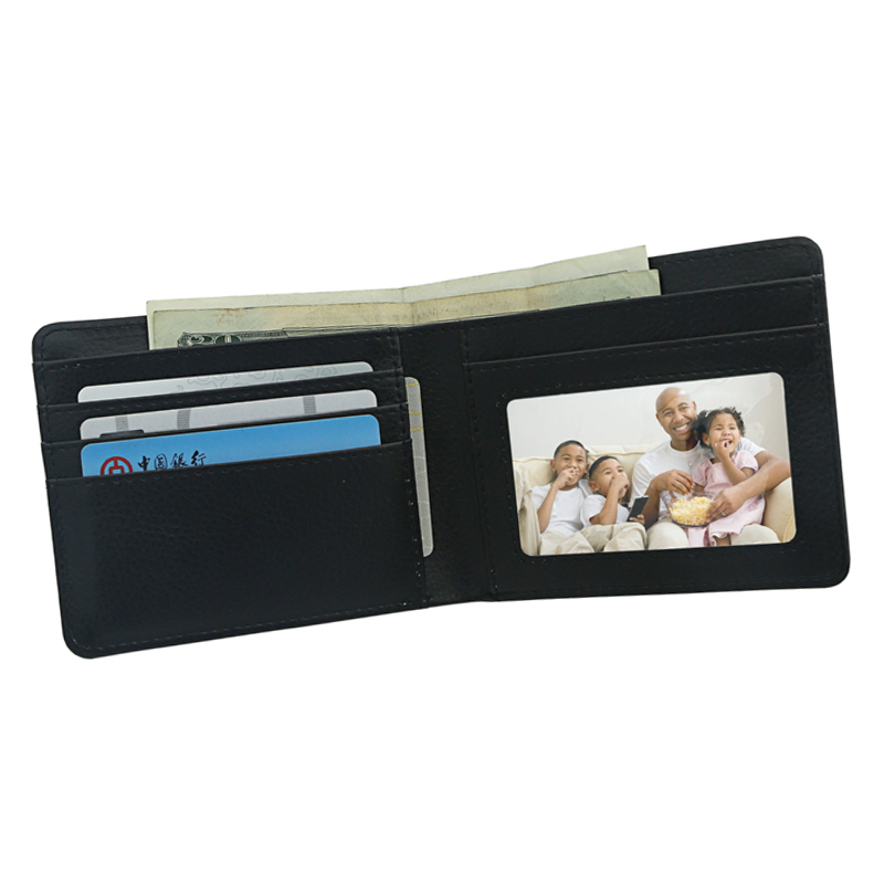 Hominum Sublimatio Leatherette Bi-folder peram in Photo Fenestra