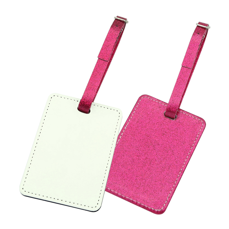 Sublimationis Glitter Leather sarcina Tag-Single Latus Forma
