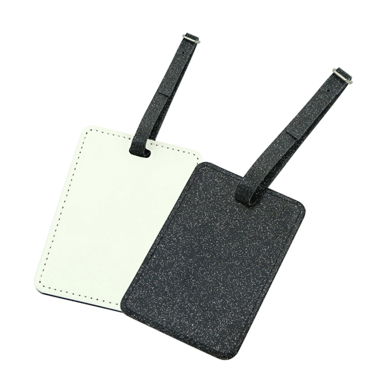 Sublimationis Glitter Leather sarcina Tag-Single Latus Forma