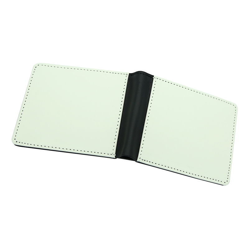 Hominum Sublimatio Leatherette Bifold vidulum cum duobus lateribus Printing Hominum Sublimatio Leatherette Bifold vidulum cum duobus lateribus Printing