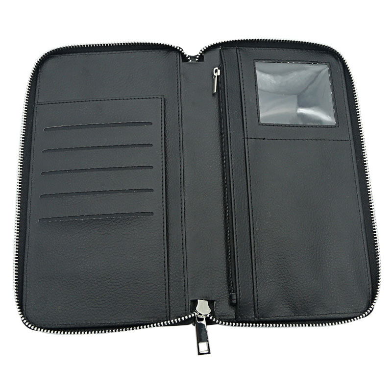 Sublimatione Leatherette Congue Holder cum Zipper et interiorem PU Leather