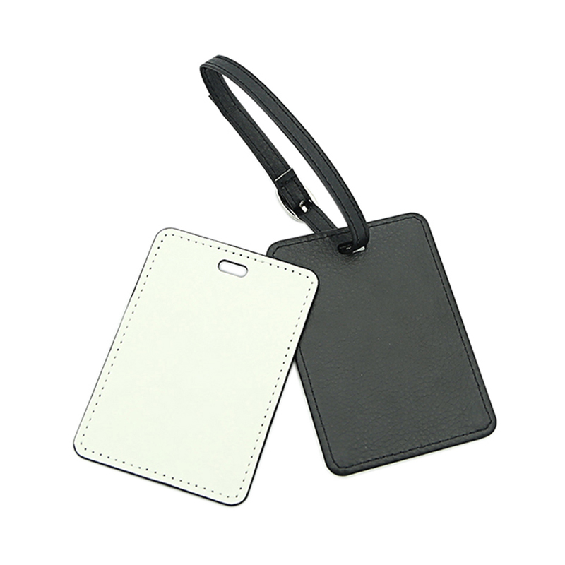 Sublimatione PU Leather sarcina Tag-Single Latus Forma