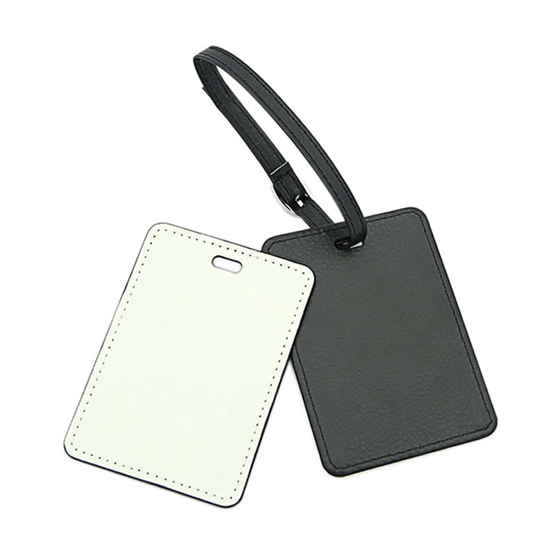 Sublimationis PU Leather sarcina Tag-Duplex Latus Forma