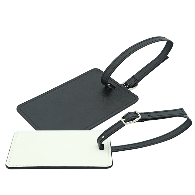 Sublimatione PU Leather sarcina Tag-Single Latus Forma