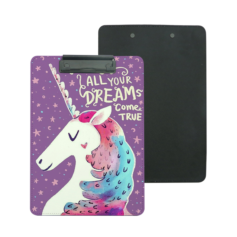 Sublimation PU Leather Clipboard cum Metal Clip - A4