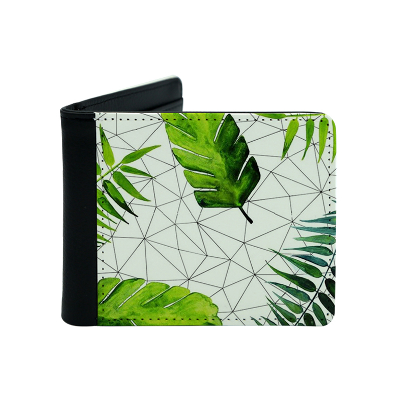 Hominum Sublimatio Leatherette Bifold vidulum cum duobus lateribus Printing Hominum Sublimatio Leatherette Bifold vidulum cum duobus lateribus Printing