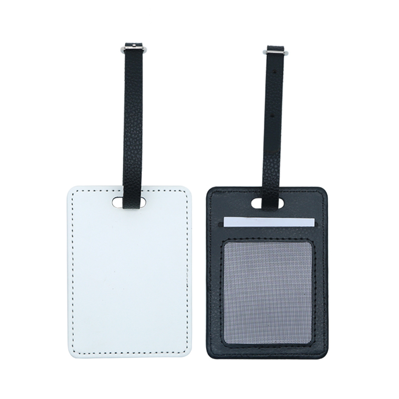 Sublimatione PU Leather sarcina Tag-Single Latus Forma