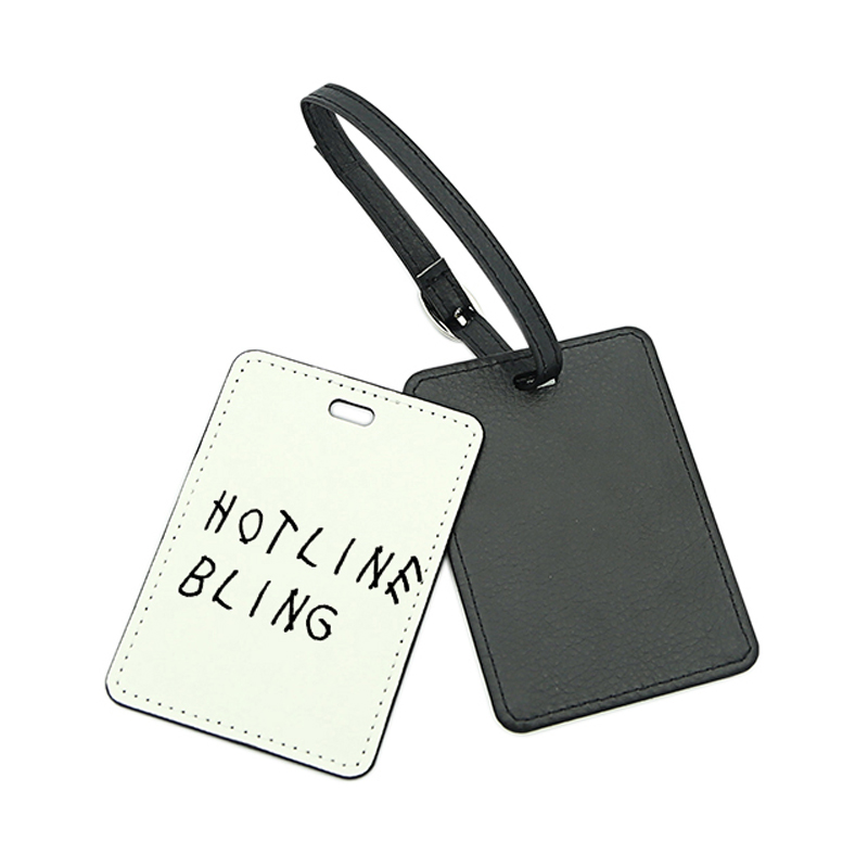 Sublimationis PU Leather sarcina Tag-Duplex Latus Forma