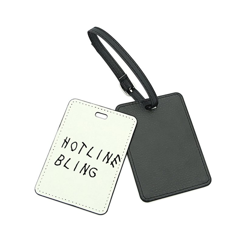 Sublimatione PU Leather sarcina Tag-Single Latus Forma